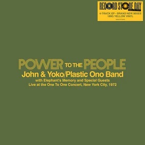John an Yoko Plastic Ono Band - Power To The People - Live at the One-To-One Concert NYC 1972 180gram Yellow Vinyl EP